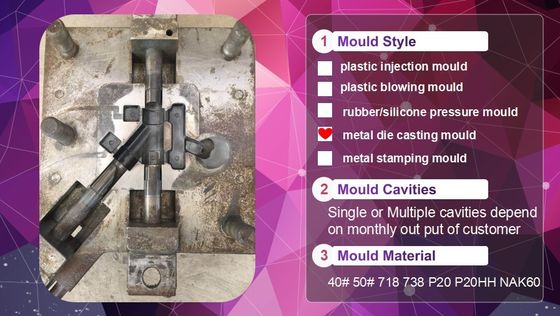 Ukuran yang disesuaikan Cetakan Die Casting untuk tabung paduan dengan Format Gambar 2D / 3D untuk Produksi Massal Pipa Logam