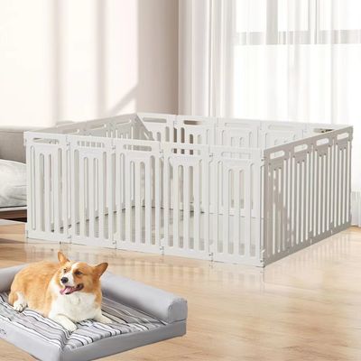 Bahan Utama Lampu Langit Plastik Besi Pet Rumah Anjing untuk Anjing Besar Warna Disesuaikan Indoor / Outdoor Kennel Mewah