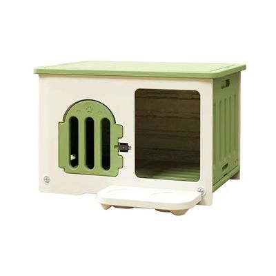 Bahan Utama Lampu Langit Plastik Besi Pet Rumah Anjing untuk Anjing Besar Warna Disesuaikan Indoor / Outdoor Kennel Mewah
