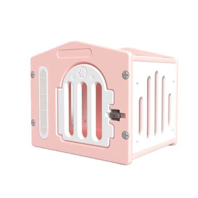 Bahan Utama Lampu Langit Plastik Besi Pet Rumah Anjing untuk Anjing Besar Warna Disesuaikan Indoor / Outdoor Kennel Mewah