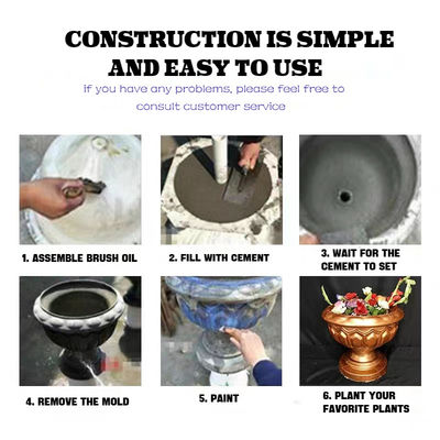 Precision Plastic Injection Molding Parts Beton Flower Pot Mold Desain yang Disesuaikan
